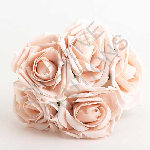 FR-0912 - Blush Pink Large 10cm Colourfast Foam Roses